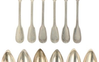 (12) piece set spoons en forks silver.