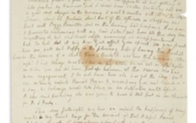 (AMERICAN JUDAICA) - Gratz, Rebecca (1781-1869). Autograph Letter Signed written to her sister Rachel Gratz, in English.