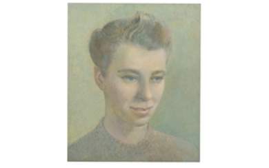 DAVID TINDLE, R.A. (B.1932) Portrait of Phyl signed,...