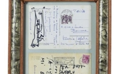 EMILIO VEDOVA Pair of postcards.