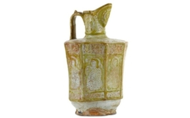 A LARGE COPPER-LUSTRE POTTERY EWER PROPERTY FROM THE