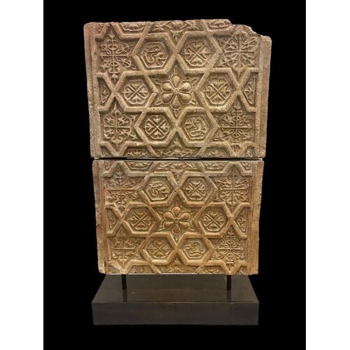 12th Century Central Asia Star Pattern Tile 34CM WIDE X 59...