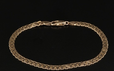 14K Engraved Infinity Link Bracelet