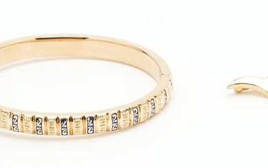 14K Gold & Enamel Bracelet & 18K Tiffany & Company Pin