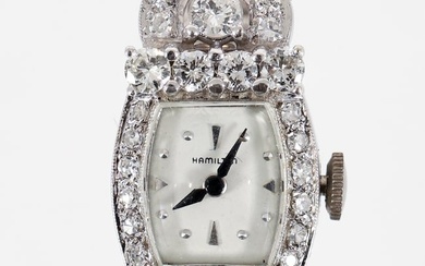 14K Ladies Hamilton Diamond Wristwatch