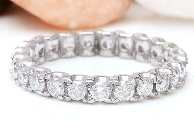 1.50 Carat Natural Diamond 18K Solid White Gold Ring