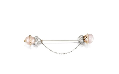 Freshwater Pearl and Diamond Jabot Pin, Cartier, 1928