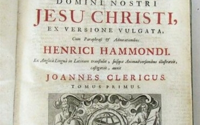 1698 BIBLE NEW TESTAMENT Novum testamentum antique