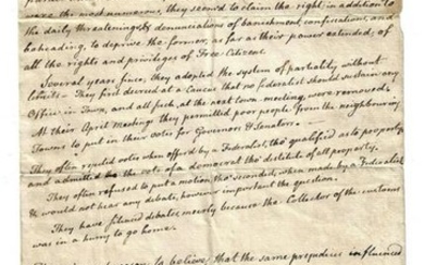 1814 Federalist Petition Against Democrats