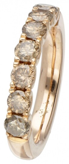 18K. Rose gold ring set with approx. 1.12 ct. diamond.