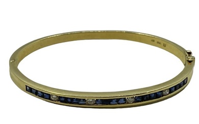 18K Sapphire and Diamond Bracelet / Bangle