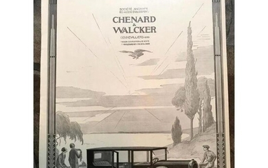 1920's French Art Deco Automobile Advertisement