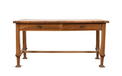 19TH C CONTINENTAL PROVINCIAL FRUITWOOD WORK TABLE