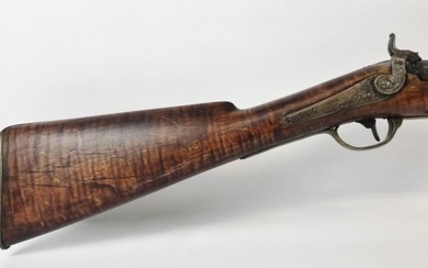 19th C. American Smooth Bore Long Gun, Jos Golcher
