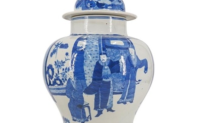 19th Cent. Chinese Blue and White Porcelain Urn