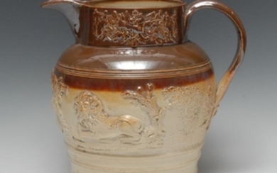 A 19th century Brampton brown salt glazed pottery jug