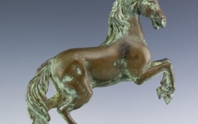 Ancient Style Rearing Horse Cast Bronze Sculpture