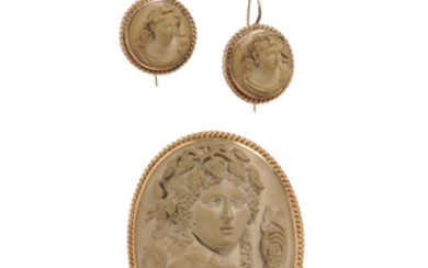 Antique Gold and Lava Cameo Suite