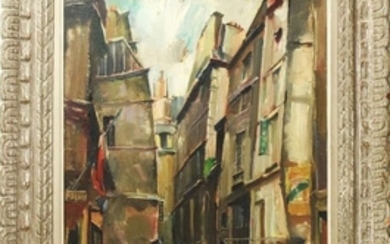 Boris Pastoukhoff "Rue St Bon Paris" Oil on Canvas