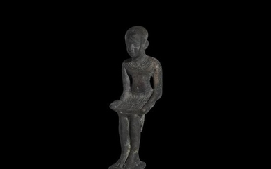 Egyptian Silver Figure of Imhotep