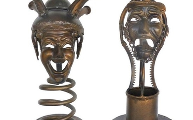 Found Objects Sculptures of Comedy and Tragedy Theater