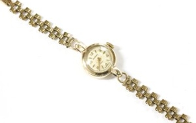 A ladies 9ct gold Renown mechanical bracelet watch