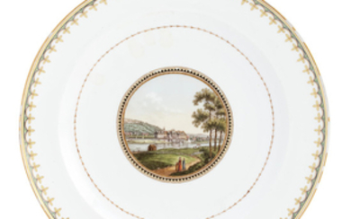 A Marcolini Meissen topographical plate