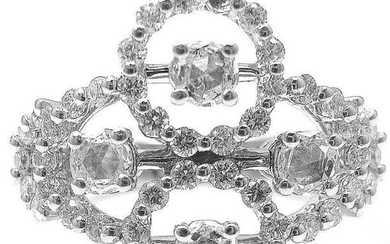 New! Authentic Damiani 18k White Gold Diamond Cluster