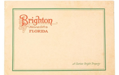 Rare illustrated brochure on Brighton, Florida c.1926