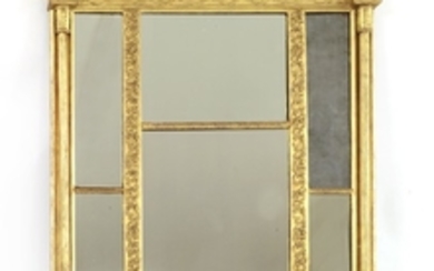 A Regency gilt gesso overmantel mirror