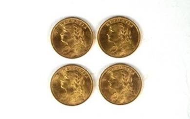 4 x 20 Francs Suisses confédération helvétique