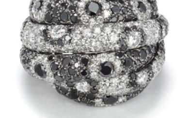 Crivelli, A Diamond and Black Diamond Ring
