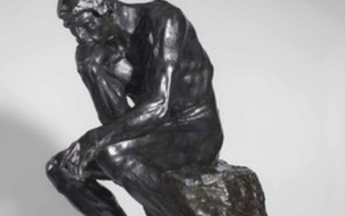 Auguste Rodin (1840–1917), Le Penseur, taille de la porte dit "moyen modèle"
