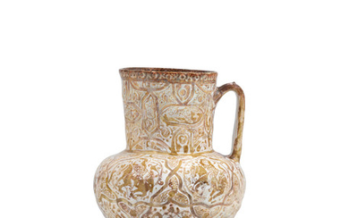 A Kashan lustre pottery jug