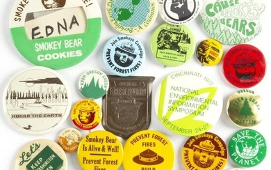 25 Vintage Smokey The Bear Save Forests Buttons