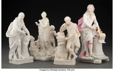 27222: A Collection of Four Derby Porcelain Figures, la
