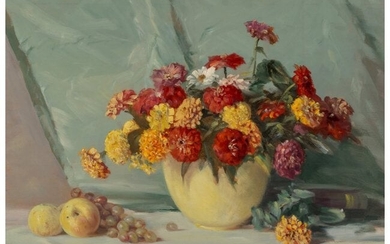 28022: Adam Lehr (American, 1853-1924) Floral Still Lif