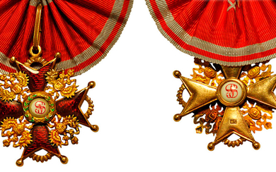 Знак ордена Святого Станислава 2-й степени, с орденской лентой....