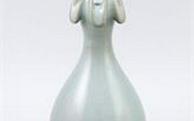 Celadon-coloured, bottle-shaped vase, China