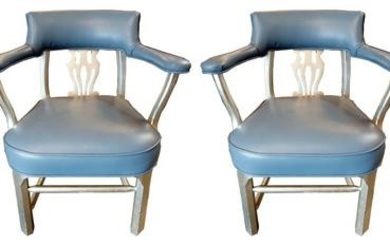 Set Of Four Silver Finish Chantal Chairs