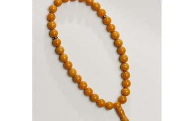 51 g. natural pressed Baltic amber rosary / mala / imam