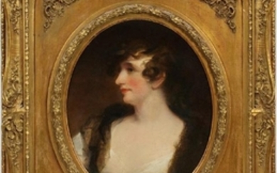 ATTRIBUTED TO SIR THOMAS LAWRENCE OIL ON CANVAS