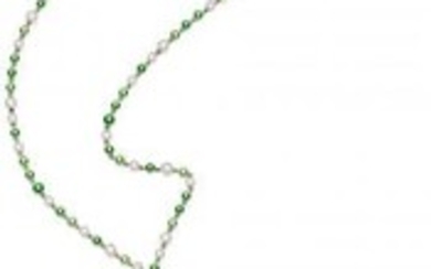 55022: Garnet, Diamond, Platinum Necklace, Tiffany & Co