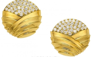 55022: Diamond, Gold Earrings, Jose Hess The earrings