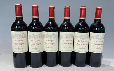 6 Bottles Château Le Marquis de Calon Ségur 2015 - St Estèphe