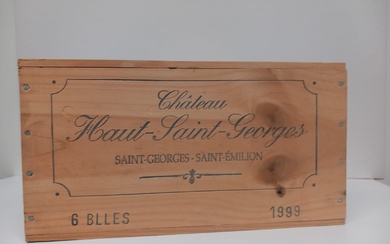 6 bouteilles de Haut Saint Georges 1999 Saint... - Lot 22 - Enchères Maisons-Laffitte