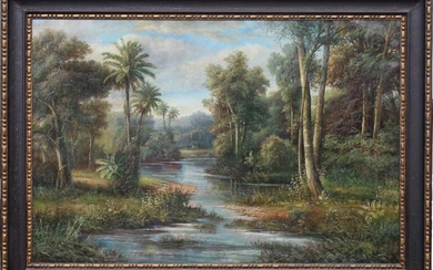 Jack Saylor (20th C.) Monumental Florida Landscape