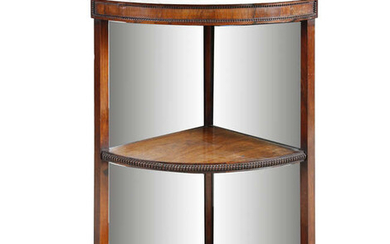 A 19TH CENTURY ROSEWOOD OPEN CORNER CABINET, attributed...