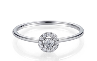 A 9ct white gold (stamped 375) diamond set cluster ring, (N).