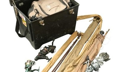 A COLLECTION OF FISHING TACKLE, including Walker